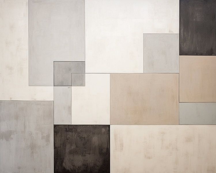 Minimalistisch Abstrakt | Subtile Formen Balance von Abstraktes Gemälde