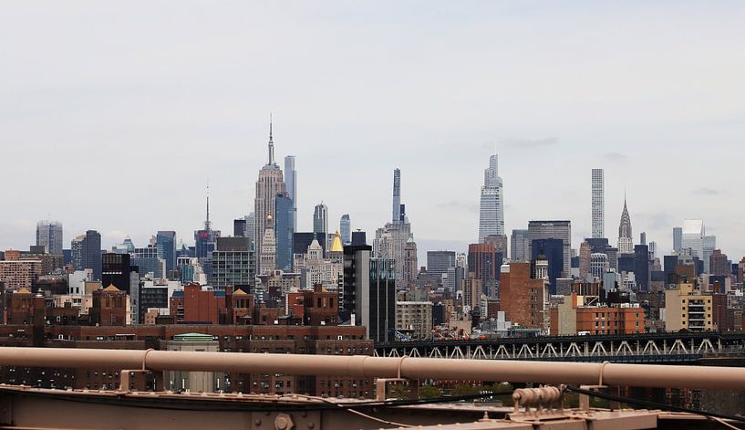 New York from the Brooklyn Bridge by Ton Tolboom