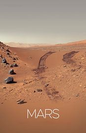 STK205484S-Solar system poster of Mars. by Stocktrek Images