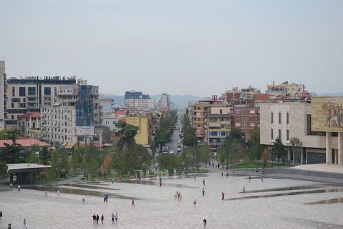 Skanderbergplein in Tirana hoofdstad van Albanië