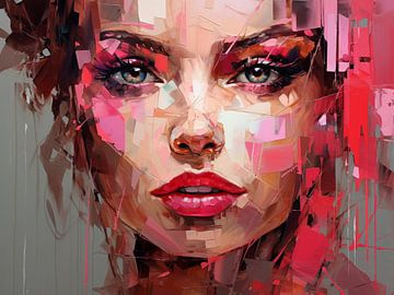 Abstraktes Porträt-Kunstwerk - Moderne Wanddekoration von SPEQ ART