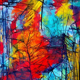Abstracte muurschildering XXVI van ArtDesign by KBK