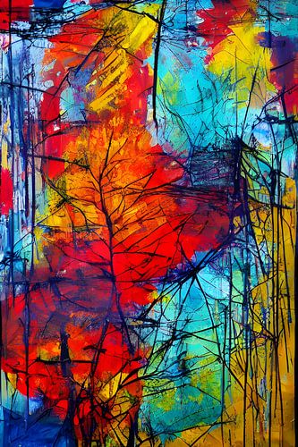 Abstracte muurschildering XXVI