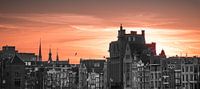 Amsterdam Damrak Skyline