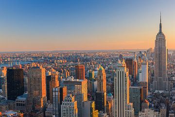 Manhattan gezien vanuit Top of the Rock, New York City van Henk Meijer Photography