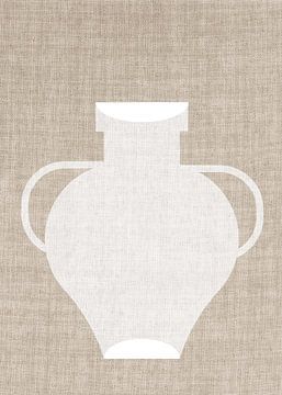 TW Living - Linen collection - vase white one van TW living