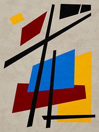 ABSTRAKTE GEOMETRISCHE KUNST IN MODERNEN FARBEN von Online Arts