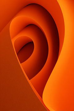 Abstrakte Spirale in Orange Modernes Design