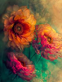 Fleur orange sur Imagine