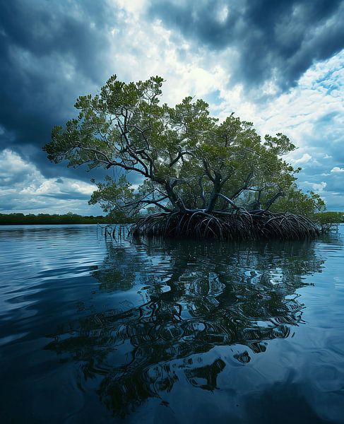 Kustlandschap van fernlichtsicht