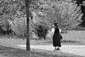 Schwarzwaldmarie in Schwarz-weiss