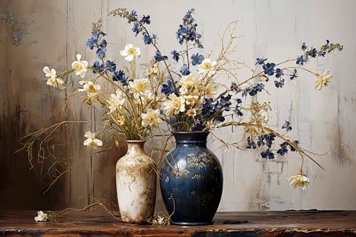Romantisch Bloemenboeket Schilderij