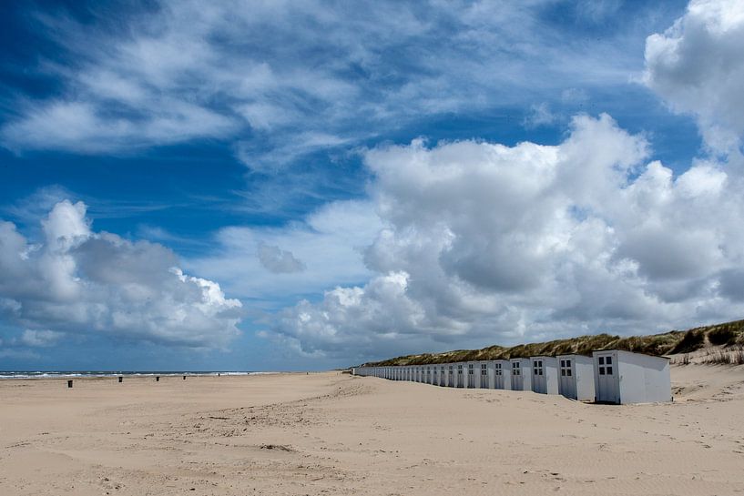 Strandhuisjes Texel  van Guus Quaedvlieg