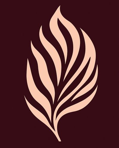 Abstract Leaf in Zebra Stripes