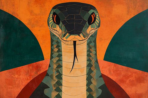 Peinture dynamique d'un serpent