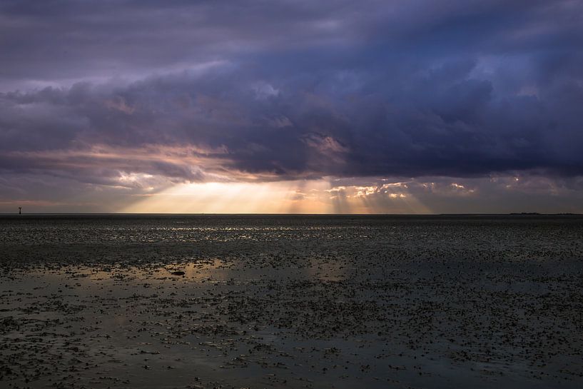 Prachtige luchten op het Wad van Sander Meijering