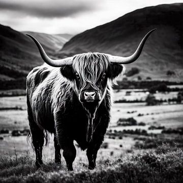 Porträt Schottischer Highlander von Dreamy Faces