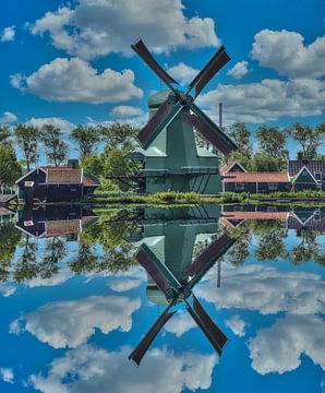 Water Reflection, Zaanse Schans, The Netherlands by Maarten Kost