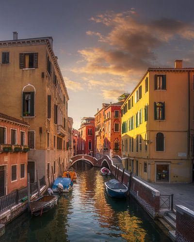 Zonsondergang Venetië, Italië van Stefano Orazzini