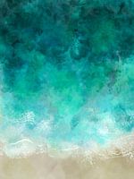 Sea from above - Digital Alcohol Ink