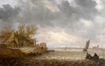 Jan van Goyen, Gezicht op Dordrecht vanuit Papendrecht