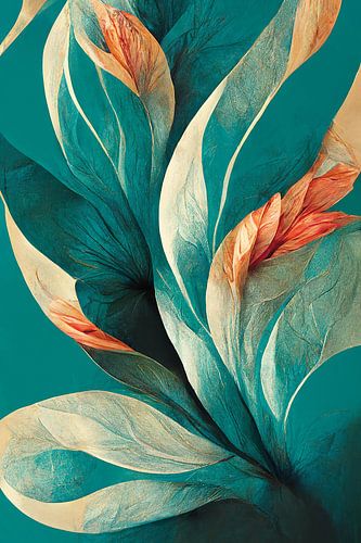 Motif floral élégant Abstrait créatif