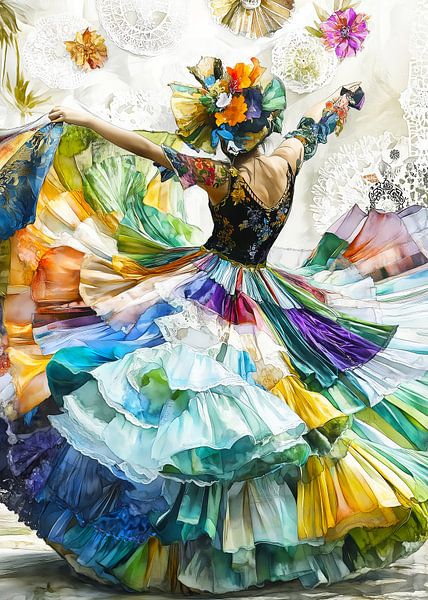 Dancing Mexican woman by JBJart Justyna Jaszke