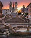 Sunrise at the Spanish Steps, Rome by Roy Poots thumbnail