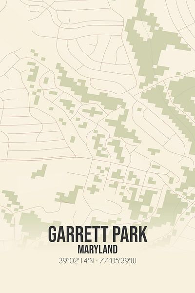 Vintage map of Garrett Park (Maryland), USA. by Prints of Place