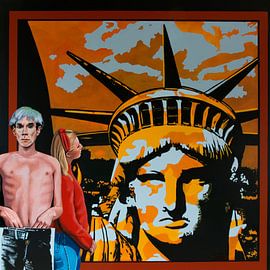 Peinture d'Andy Warhol sur Paul Meijering