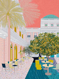 Barcelona Café von Artclaud