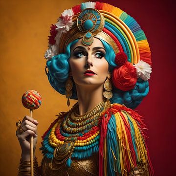 Kleopatra in Regenbogenfarben von Gert-Jan Siesling
