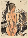 Ernst Ludwig Kirchner, Twee vrouwen, 1914 van Atelier Liesjes thumbnail