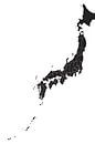 Japan Map in Black by Art Kingdom thumbnail