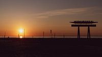 Zonsondergang boven de zee