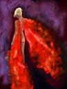 Frau in Flammen von Lana Schulz Miniaturansicht