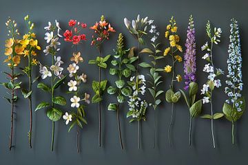 art floral sur le mur sur Egon Zitter