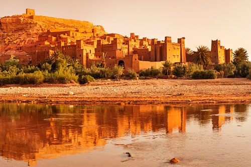 Kasbah Ait-Benhaddou at sunrise, UNESCO World Heritage Site, Morocco,