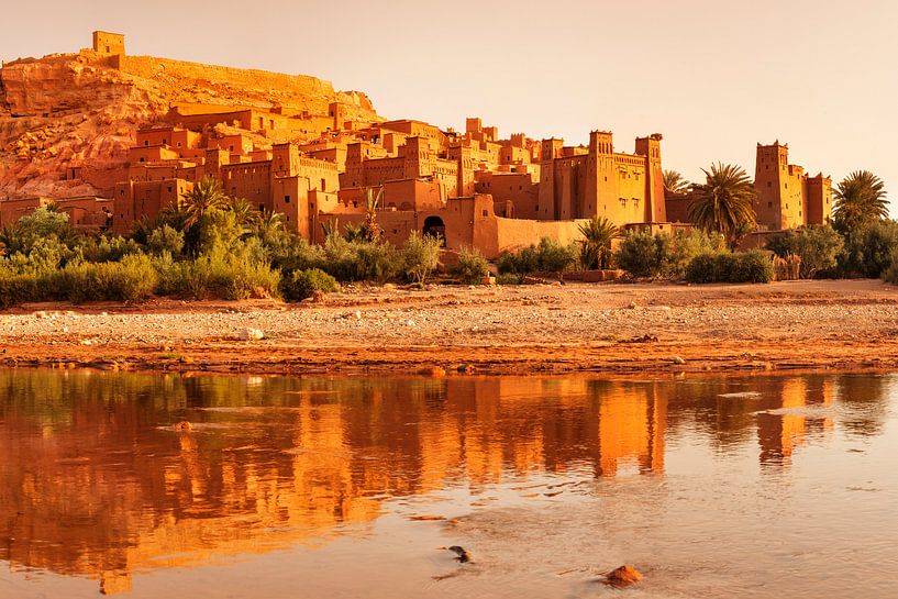 Kasbah Ait-Benhaddou bei Sonnenaufgang, UNESCO Weltkulturerbe, Marokko, von Markus Lange