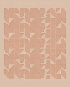Beige Abstrakt inspiriert von Piet Mondrian