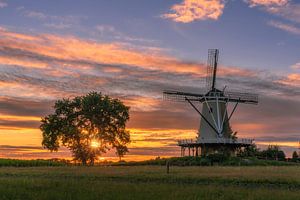 Sonnenuntergang an der Mühle