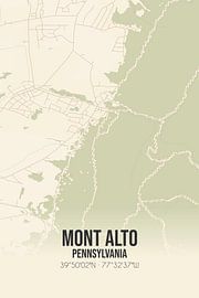 Vintage map of Mont Alto (Pennsylvania), USA. by Prints of Place