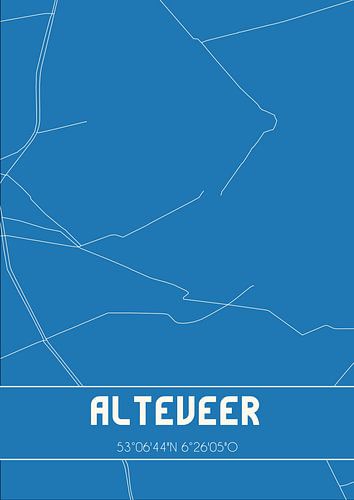 Blauwdruk | Landkaart | Alteveer (Drenthe)