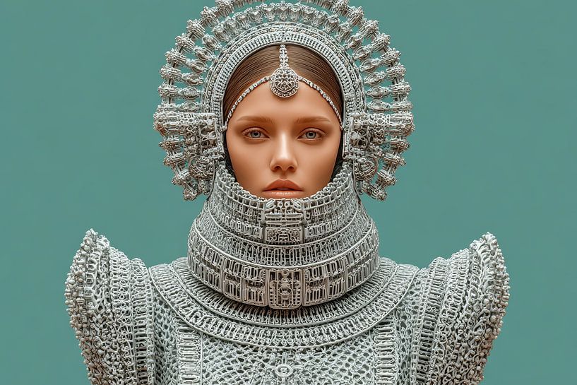 surrealistic portrait of woman by Egon Zitter