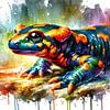 Aquarell Salamander von Chromatic Fusion Studio