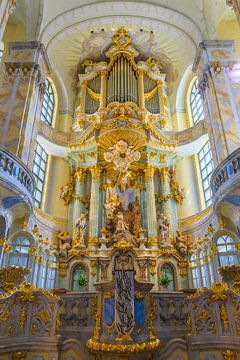 The organ in the Frauenkirche in Dresden