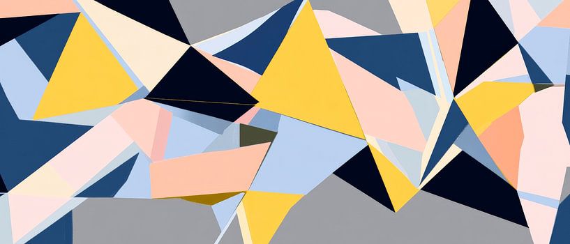 Jeu de couleurs géométriques avec des tons pastels par Poster Art Shop