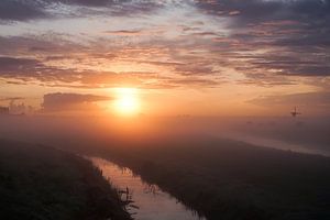 Zonsopkomst op het platteland van Rauwworks