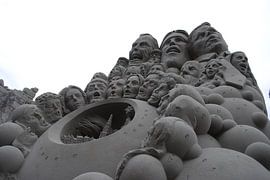 Zand Sculptuur van Erik de Bruin