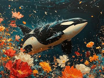 Unterwasserblüte | Orca von Eva Lee